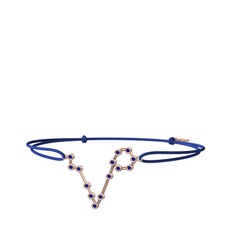 Lab safir 18 ayar rose altın bileklik