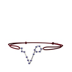 Pisces Bileklik - Lab safir 8 ayar beyaz altın bileklik #1v3i3ro