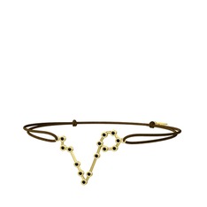 Pisces Bileklik - Siyah zirkon 925 ayar altın kaplama gümüş bileklik #1w7rxgg