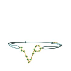 Kök zümrüt 8 ayar altın bileklik