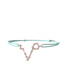 Pisces Bileklik - Pembe kuvars 925 ayar rose altın kaplama gümüş bileklik #1x4nn1t