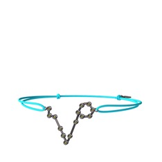 Pisces Bileklik - Peridot 925 ayar siyah rodyum kaplama gümüş bileklik #1yfc4mq