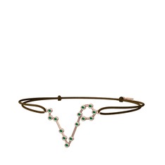 Pisces Bileklik - Yeşil kuvars 14 ayar rose altın bileklik #1yfis12