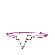 Pisces Bileklik - Dumanlı kuvars 18 ayar rose altın bileklik #2fvudm