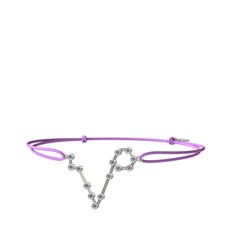 Pisces Bileklik - Pırlanta 8 ayar beyaz altın bileklik (0.225 karat) #3l54x8