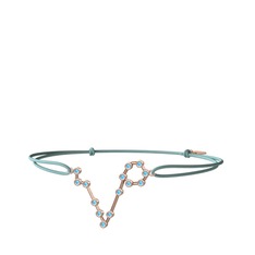 Pisces Bileklik - Akuamarin 8 ayar rose altın bileklik #3njz4v