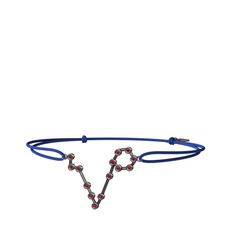 Pisces Bileklik - Garnet 925 ayar siyah rodyum kaplama gümüş bileklik #7xa1w1