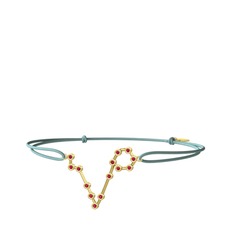 Pisces Bileklik - Rodolit garnet 18 ayar altın bileklik #89cqko