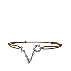 Pisces Bileklik - Beyaz zirkon 925 ayar siyah rodyum kaplama gümüş bileklik #8fqwjm