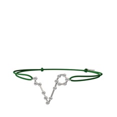 Pisces Bileklik - Beyaz zirkon 14 ayar beyaz altın bileklik #8psb17