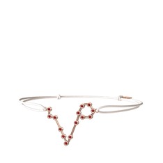 Pisces Bileklik - Garnet 925 ayar rose altın kaplama gümüş bileklik #c6tr96