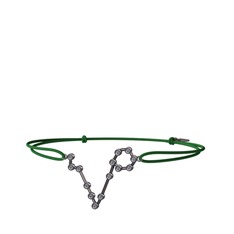 Pisces Bileklik - Pırlanta 925 ayar siyah rodyum kaplama gümüş bileklik (0.225 karat) #c6vw87