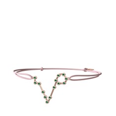 Pisces Bileklik - Yeşil kuvars 8 ayar rose altın bileklik #ci370q
