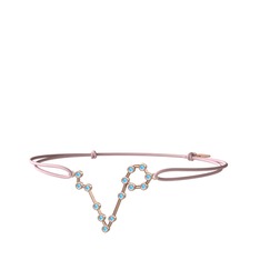 Pisces Bileklik - Akuamarin 8 ayar rose altın bileklik #d9mxd9