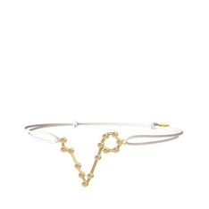 Pisces Bileklik - Pembe kuvars 18 ayar altın bileklik #dt3464