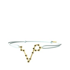 Pisces Bileklik - Siyah zirkon 8 ayar altın bileklik #fmxhxj