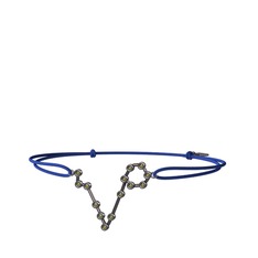 Pisces Bileklik - Peridot 925 ayar siyah rodyum kaplama gümüş bileklik #ipoqm