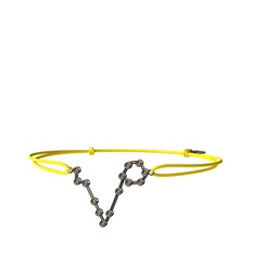 Pisces Bileklik - Peridot 925 ayar siyah rodyum kaplama gümüş bileklik #iwvnve