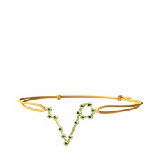 Pisces Bileklik - Yeşil kuvars 925 ayar altın kaplama gümüş bileklik #kssurg