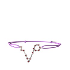 Pisces Bileklik - Garnet 8 ayar beyaz altın bileklik #l41ln0