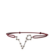 Dumanlı kuvars 18 ayar beyaz altın bileklik