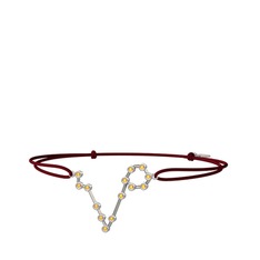 Sitrin 18 ayar beyaz altın bileklik