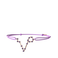 Pisces Bileklik - Lab safir 14 ayar rose altın bileklik #mfxelq