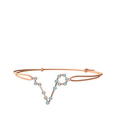 Pisces Bileklik - Akuamarin 18 ayar rose altın bileklik #nfu5o8