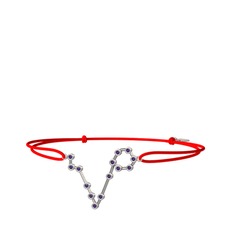 Ametist 14 ayar beyaz altın bileklik