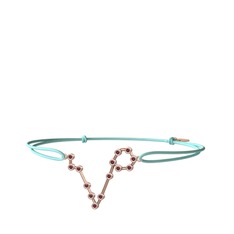Pisces Bileklik - Kök yakut 925 ayar rose altın kaplama gümüş bileklik #pkr4f1