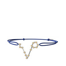 Pisces Bileklik - Sitrin 18 ayar beyaz altın bileklik #po4qnn