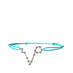 Pisces Bileklik - Peridot 18 ayar beyaz altın bileklik #pp4qzd