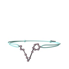 Pisces Bileklik - Pembe kuvars 925 ayar siyah rodyum kaplama gümüş bileklik #qoo1jf