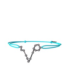 Pisces Bileklik - Swarovski 925 ayar siyah rodyum kaplama gümüş bileklik #qrmem