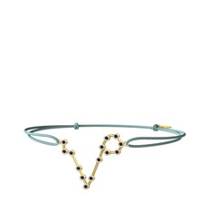 Pisces Bileklik - Lab safir 925 ayar altın kaplama gümüş bileklik #ug7amv