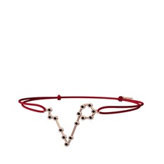Pisces Bileklik - Siyah zirkon 925 ayar rose altın kaplama gümüş bileklik #uzko1v