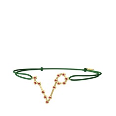 Pisces Bileklik - Rodolit garnet 14 ayar altın bileklik #v7th7w