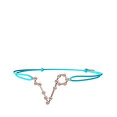 Pisces Bileklik - Beyaz zirkon 8 ayar rose altın bileklik #y3ul7x