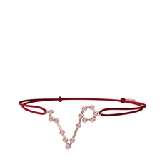 Pembe kuvars 925 ayar rose altın kaplama gümüş bileklik