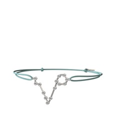 Pisces Bileklik - Beyaz zirkon 8 ayar beyaz altın bileklik #yalfys