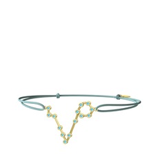 Pisces Bileklik - Akuamarin 925 ayar altın kaplama gümüş bileklik #yr55ow