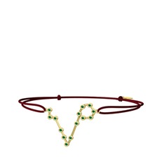 Yeşil kuvars 8 ayar altın bileklik