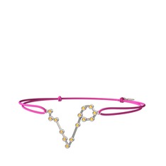 Pisces Bileklik - Sitrin 18 ayar beyaz altın bileklik #z3isch