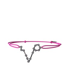 Pisces Bileklik - Pırlanta 925 ayar siyah rodyum kaplama gümüş bileklik (0.225 karat) #z468zn