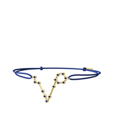 Pisces Bileklik - Lab safir 8 ayar altın bileklik #z6iery