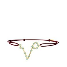 Akuamarin 8 ayar altın bileklik