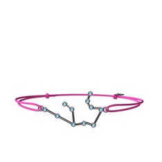 Aquarius Bileklik - Akuamarin 925 ayar siyah rodyum kaplama gümüş bileklik #10phf3i