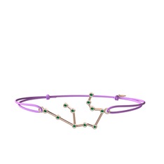 Aquarius Bileklik - Yeşil kuvars 14 ayar rose altın bileklik #12xlu3