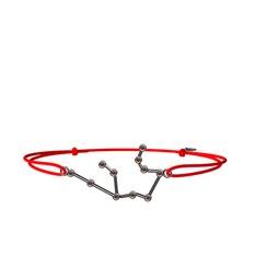 Aquarius Bileklik - Dumanlı kuvars 925 ayar siyah rodyum kaplama gümüş bileklik #13rl5pm