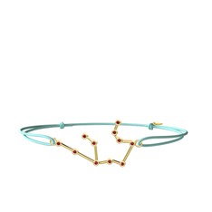 Garnet 925 ayar altın kaplama gümüş bileklik